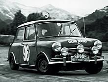 Mini Cooper bei der Rallye Monte Carlo 1965 